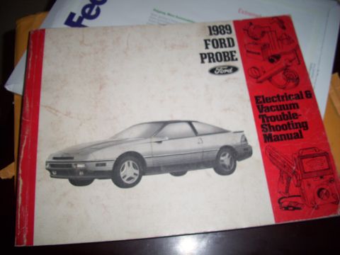 1995 Ford Probe - The manual cover clearly indicates it is for a 1989 Ford Probe, not a 1995 model.