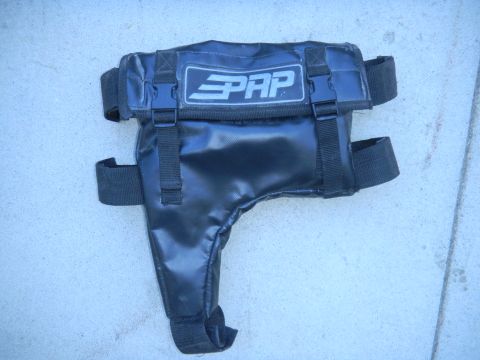 1997 Ford Ranger - A black PRP bag with straps and a logo is shown against a concrete background.