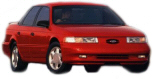 2003 Ford Expedition - A red sedan is shown from the front.