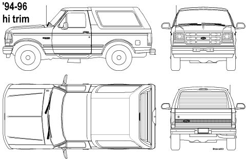 1983 Ford Bronco - Bronco Line Drawing '94-96 Hi-Trim Click the image to make sure you have the largest (original) version, save it, then open & edit it as a…