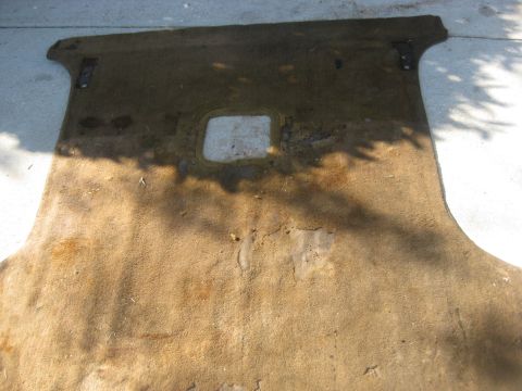 1994 Ford Bronco - Cargo area carpet removed. This carpet is too far gone to clean and reuse.