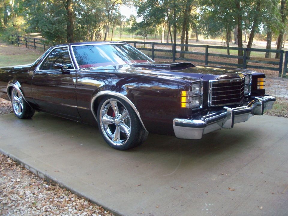 Re-lowered my Ranchero 2" in front and 2 1/2 in rear. New Boyd Coddington J5R 20's & General G-max 245/40/20's