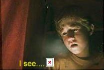 1995 Ford Bronco - A child's face is lit up by a mysterious light, with the words 'I see....' appearing on screen.