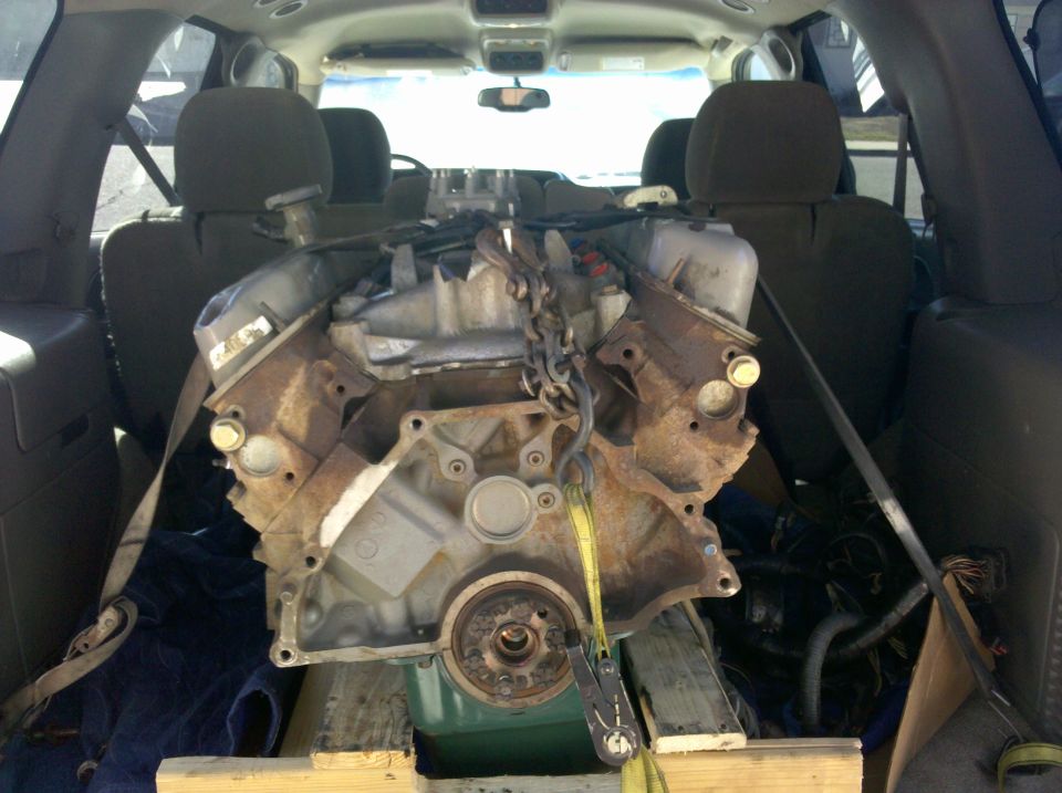 Stock 351W I swapped for my 393W stroker motor. 

And, so, it begins........