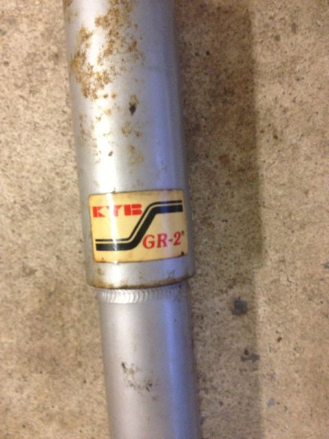 1996 Ford F-150 - Close-up of a KYB GR-2 shock absorber part, showing the product sticker.
