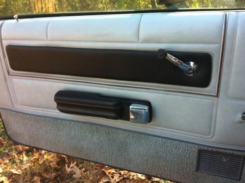 1979 Ford Ranchero - Interior door panel showing a crank window handle and armrest.