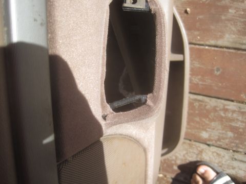 1993 Ford Bronco - Interior door panel and speaker grille from a 1993 Ford Bronco, part of a "Parts 4 Sale" listing.