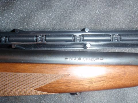 2000 Dodge 1500 - The image shows the receiver and stock of a firearm, with the text "BLACK SHADOW" visible.