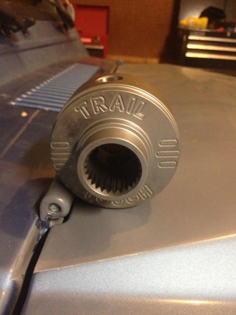 1990 Chevrolet Suburban - Close-up of a metal component with 'TRAIL GEAR' inscribed on it.