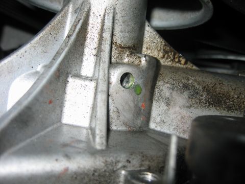 1992 Ford Bronco - water pump leaking from the weep hole..this pump isn't even a year old..NAPA warrantied it out for me, so I'll be replacing it soon.