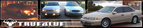 1993 Ford Taurus - Multiple Ford Tauruses are depicted in this collage, including one in motion and others parked.