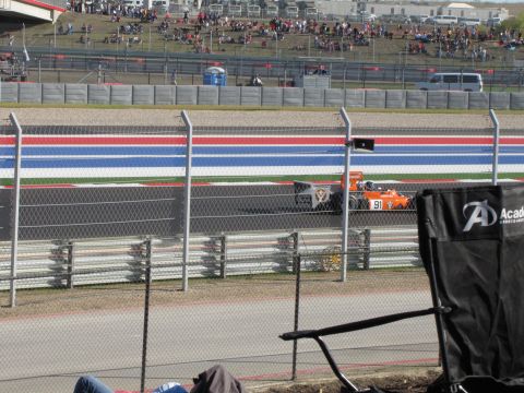 2006 BMW 5 Series - A race car with the number 91 is seen on the track at the Circuit of the Americas.