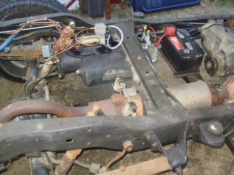 1983 Ford Bronco - One of the brass quick-connectors is for the front bumper line (which I've decided to make from a common rubber air hose instead of steel),…