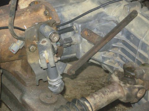 1983 Ford Bronco - With a shorter bolt, the later shifter fits reasonably well on the early transmission extension. The link bar will have to be custom-made.…