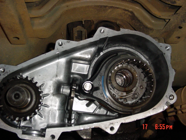 The case without the rear output shaft