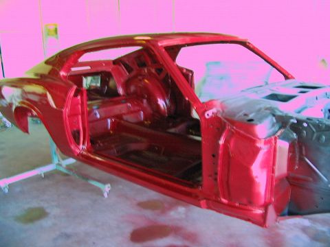 1970 Ford Mustang - The red is close to actual. Not sure where the pink came from. weird.
