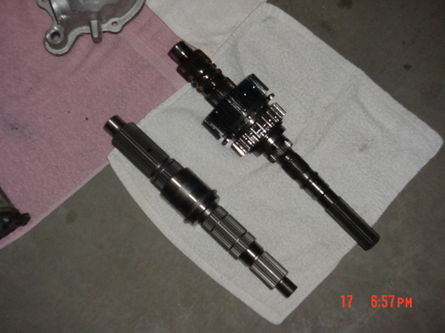 All these gears need to be transfered to the new shaft