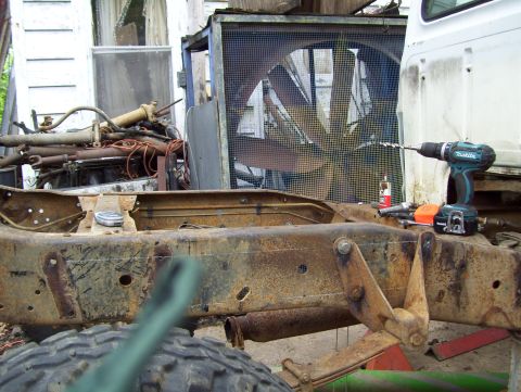 1972 Ford F-150 - You can seed the distance I had to move the spring perch forward to take out the excess frame material from the '79. Rather than cut the fr…
