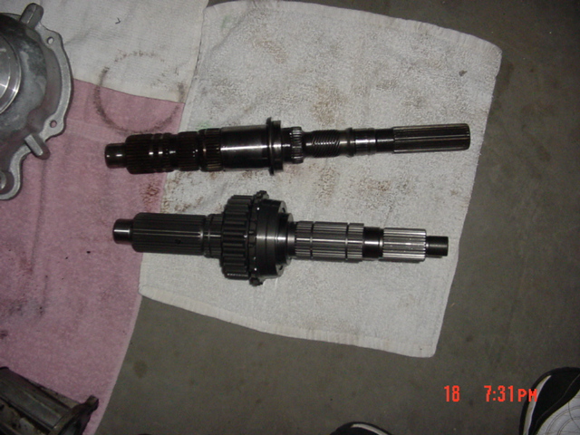 Now the gears are on the new shaft