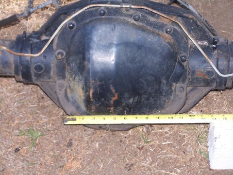1990 Ford Bronco - A rear axle differential is shown with a measuring tape indicating its approximate size. The registry claims it is from a 1990 Ford Bronco.