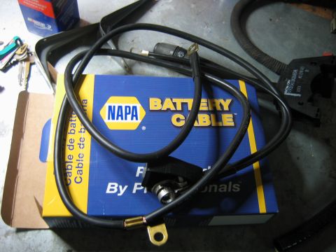 1992 Ford Bronco - new negative battery cable from NAPA, bought to test if I was having a ground problem with my old cable.