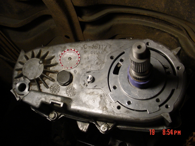Rear half on with the speedo gear track installed with 2 more lock rings