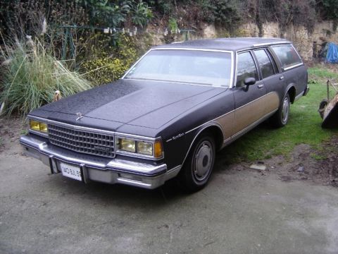 1991 Ford LTD Crown Victoria - This Chevrolet Caprice station wagon is parked outside on a cloudy day.