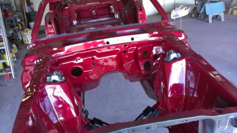 1970 Ford Mustang - Super slick paint. The shock towers really look great.