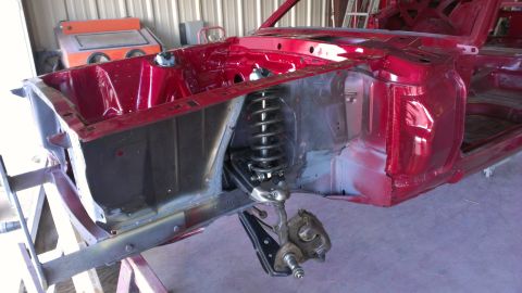 1970 Ford Mustang - this sill later get painted black, then misted with red.
