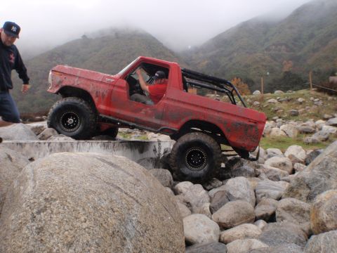 1978 Ford Bronco - This 1978 Ford Bronco is navigating a challenging rocky terrain.