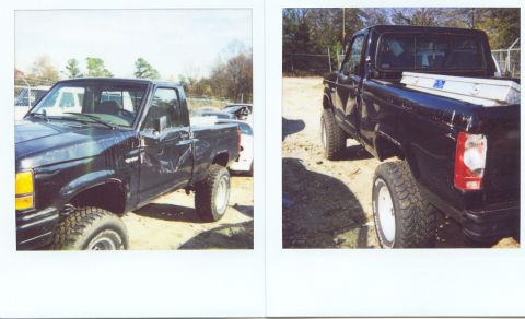 1989 Ford Ranger - This 1989 Ford Ranger pickup has significant damage on its driver's side.