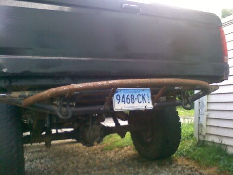 1994 Ford F-150 - Custom rear bumper assembly with D-rings is visible on the back of a truck, a Connecticut license plate.
