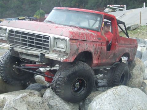 1978 Ford Bronco - This modified 1978 Ford Bronco is shown navigating a rocky terrain.