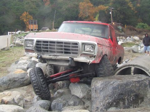 1978 Ford Bronco - This 1978 Ford Bronco is navigating a challenging rocky terrain.