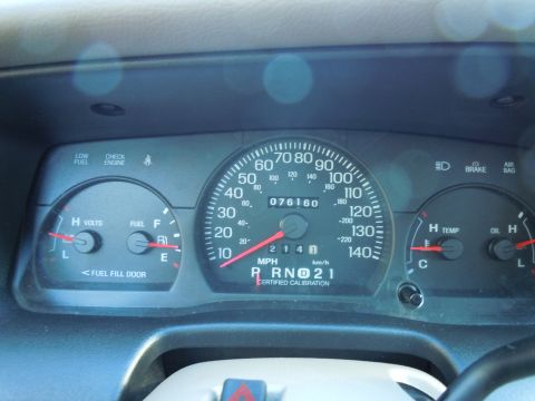 2001 Ford Crown Victoria - Interior view of a 2001 Ford Crown Victoria's dashboard gauges.