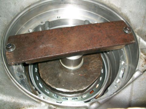 1992 Ford Bronco - I forgot what this tool is called but it pushes the center support into the case so it can be bolted in place adn to set the rear clearance…
