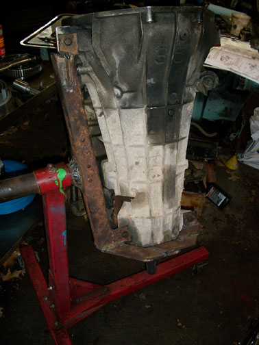 1992 Ford Bronco - Another shot of the mount and the engine stand, It holds better than I thought, I am not sure why they have a four post, two leg stand for…