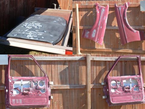1983 Ford Bronco - Two days ago, I sanded everything down, but I didn't really clean any of it before or after. Everything but the hood was pressure-washed a…