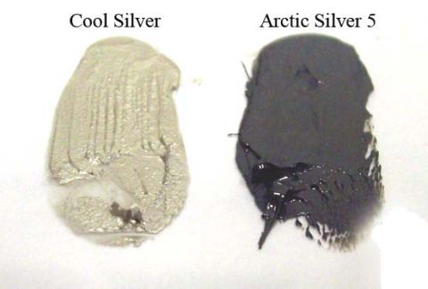 1990 Ford Bronco - Two paint samples, 'Cool Silver' and 'Arctic Silver 5', are displayed on a white background.