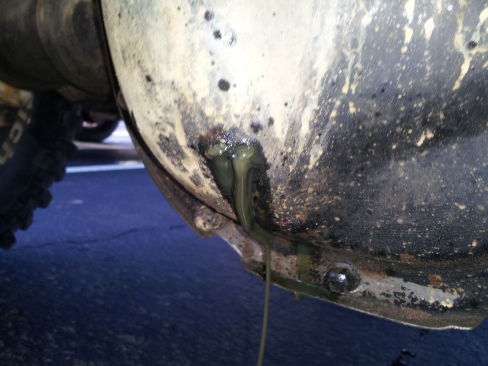Differential leaking fluid, showing a tire with 'BFGoodrich' visible