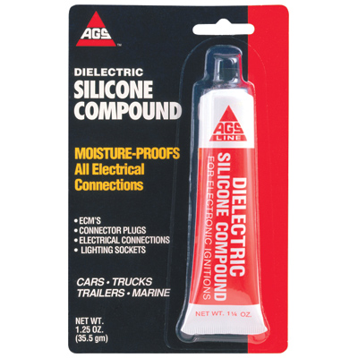 1990 Ford Bronco - AGS Dielectric Silicone Compound packaging, designed to moisture-proof electrical connections for cars, trucks, trailers, and marine applic…