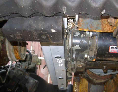 1983 Ford Bronco - One of the motor drive cover bolts is VERY close to the condenser bracket bolt on the core support. But since I have poly body mounts, neit…