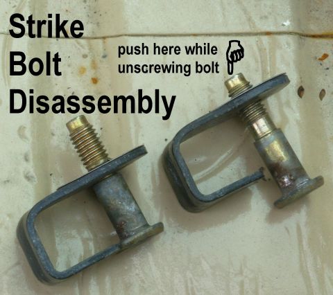 1983 Ford Bronco - To replace the sleeve on a strike bolt, unscrew the bolt from the washer. If the bolt has been overtightened, it may be necessary to use me…