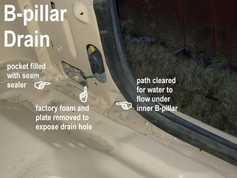 1983 Ford Bronco - To prevent water from pooling here & causing rust, wiring corrosion, or odors, I've opened the factory drain (I still don't know why they c…