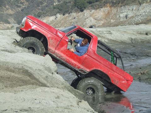 1978 Ford Bronco - This 1978 Ford Bronco is navigating a challenging off-road course.