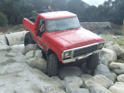 1978 Ford Bronco - This 1978 Ford Bronco is navigating a challenging rocky terrain.