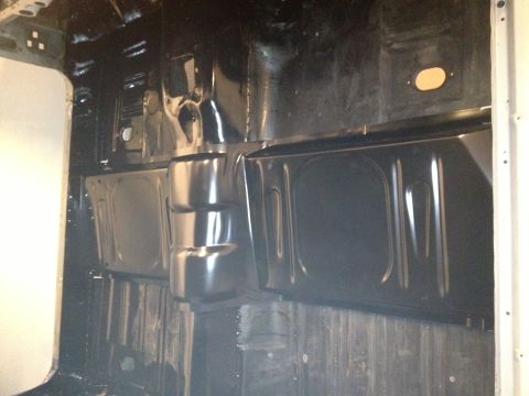 1965 Ford Mustang - one piece floor pan in car, not welded 65 Mustang Coupe