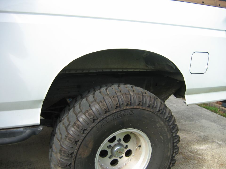 Another shot of trimmed drivers side rear fender.