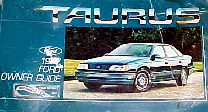 2003 Ford Expedition - Cover of the 1997 Ford Taurus Owner's Guide, a photo of the vehicle.