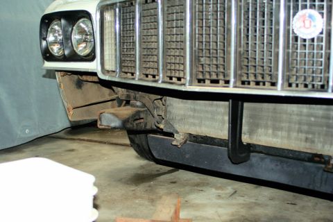 1976 Ford Ranchero - Close-up of a 1972 Ford Ranchero's front end, showing the grille and headlights.
